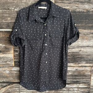 Lovestitch Polka Dot Blouse Black and White
NWOT‎